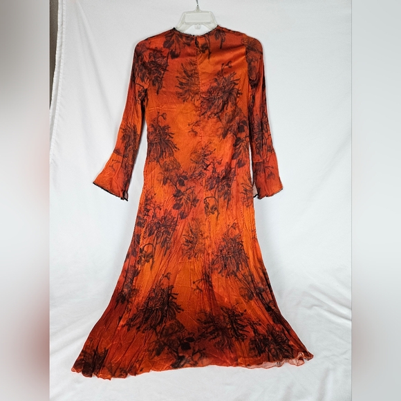 Zara Women's Orange Floral Dress - Picture 3 of 6